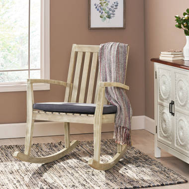 Gracie Oaks Schorr Solid Wood Rocking Chair Reviews Wayfair